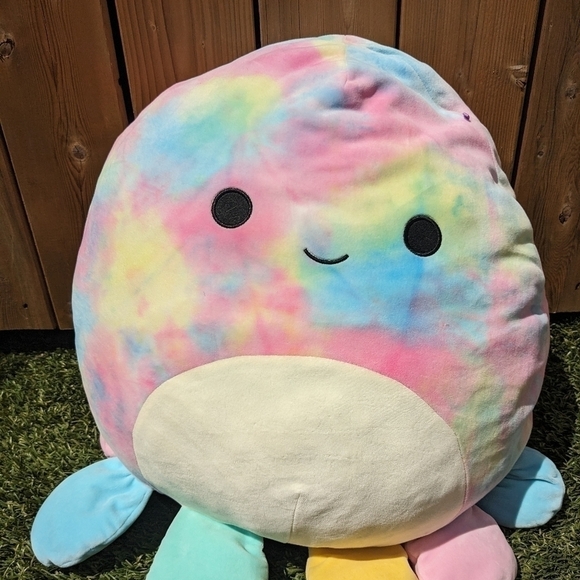 Tie dye Squishmallow Tie dye  Octopus 16 " Kelly Toys - Picture 6 of 7